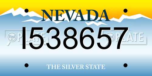 I538657 Nevada License Plate