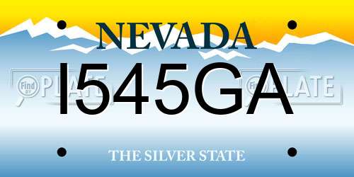 I545GA Nevada License Plate