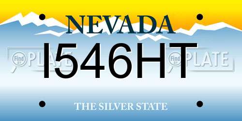 I546HT Nevada License Plate