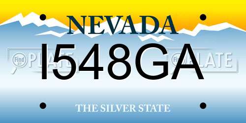 I548GA Nevada License Plate