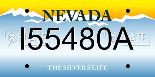 I55480A Nevada License Plate