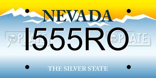 I555RO Nevada License Plate