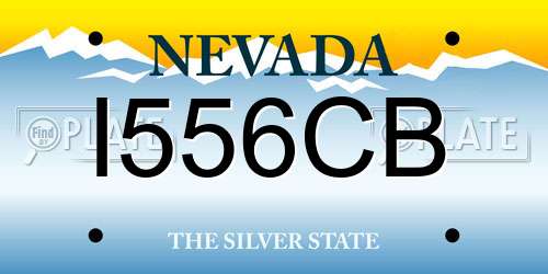 I556CB Nevada License Plate