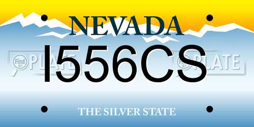 I556CS Nevada License Plate