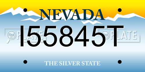 I55845T Nevada License Plate