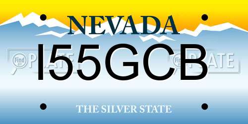 I55GCB Nevada License Plate