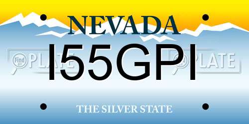 I55GPI Nevada License Plate