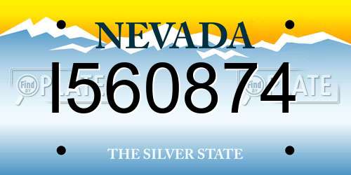 I560874 Nevada License Plate
