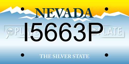 I5663P Nevada License Plate