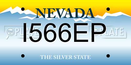 I566EP Nevada License Plate