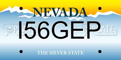 I56GEP Nevada License Plate