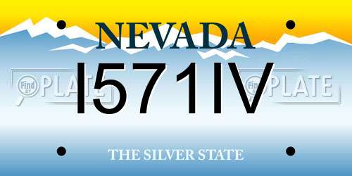 I571IV Nevada License Plate