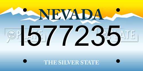 I577235 Nevada License Plate
