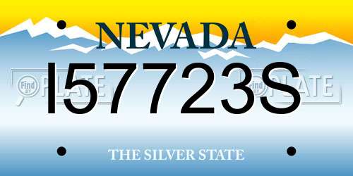 I57723S Nevada License Plate