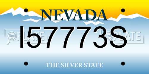 I57773S Nevada License Plate