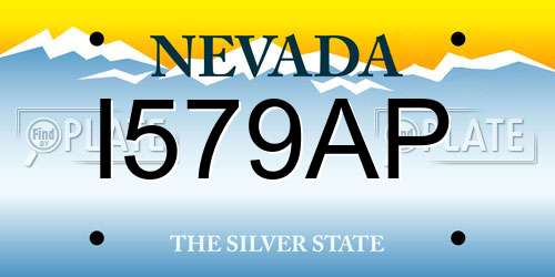 I579AP Nevada License Plate