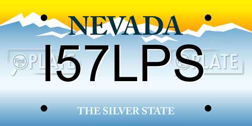 I57LPS Nevada License Plate