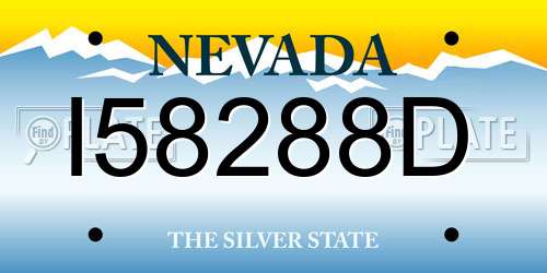 I58288D Nevada License Plate