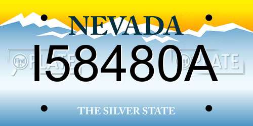 I58480A Nevada License Plate