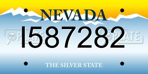 I587282 Nevada License Plate