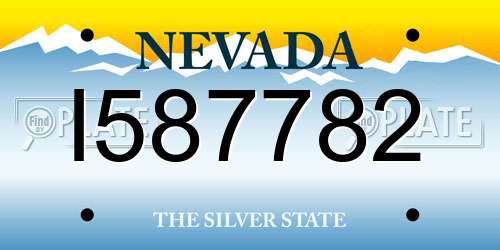 I587782 Nevada License Plate