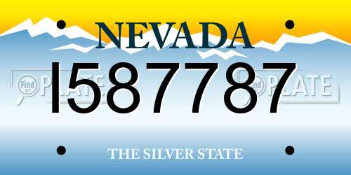 I587787 Nevada License Plate