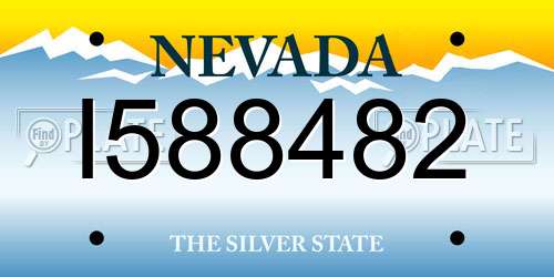 I588482 Nevada License Plate