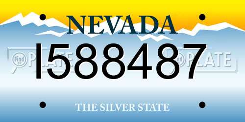 I588487 Nevada License Plate
