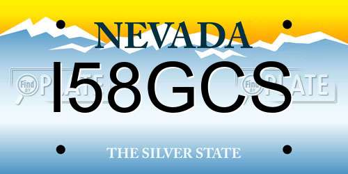 I58GCS Nevada License Plate