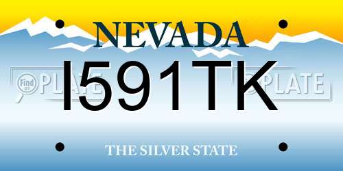 I591TK Nevada License Plate