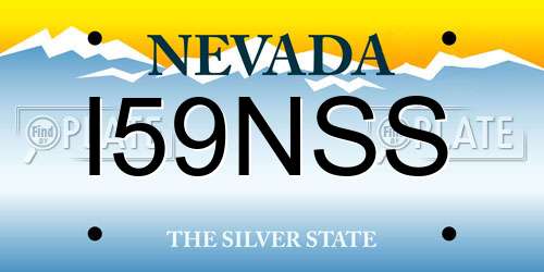 I59NSS Nevada License Plate