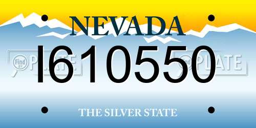 I610550 Nevada License Plate