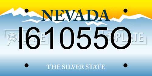 I61055O Nevada License Plate