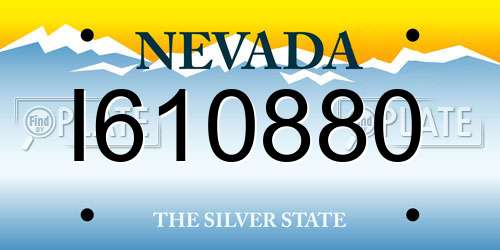 I610880 Nevada License Plate