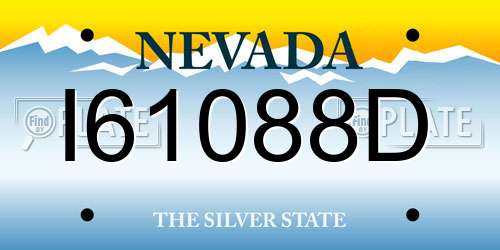 I61088D Nevada License Plate