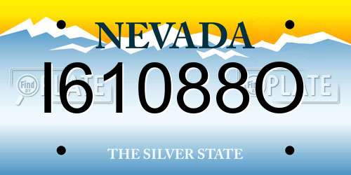 I61088O Nevada License Plate