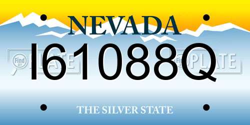 I61088Q Nevada License Plate
