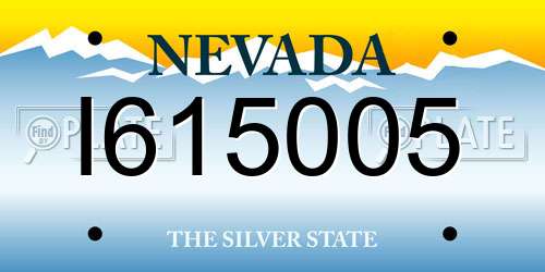 I615005 Nevada License Plate