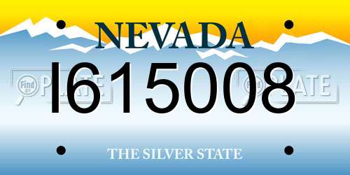 I615008 Nevada License Plate