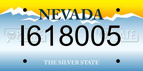I618005 Nevada License Plate