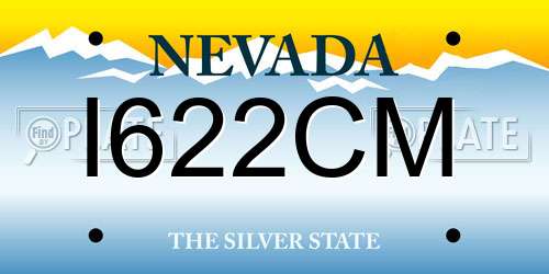 I622CM Nevada License Plate