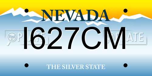 I627CM Nevada License Plate