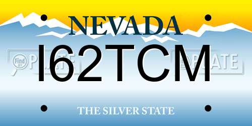 I62TCM Nevada License Plate