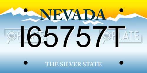 I65757T Nevada License Plate