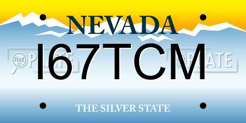 I67TCM Nevada License Plate