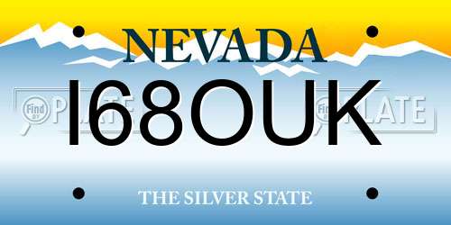 I68OUK Nevada License Plate