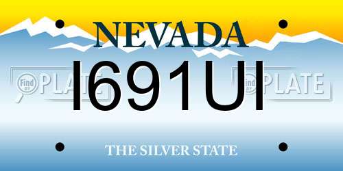 I691UI Nevada License Plate