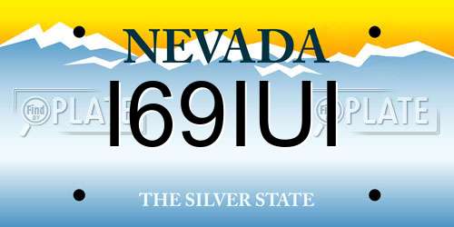 I69IUI Nevada License Plate
