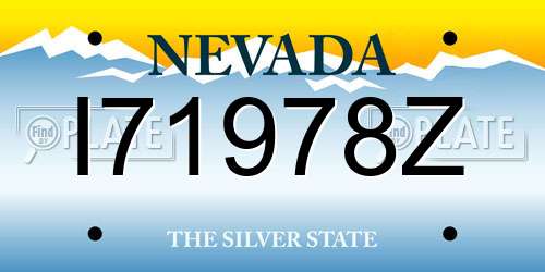I71978Z Nevada License Plate