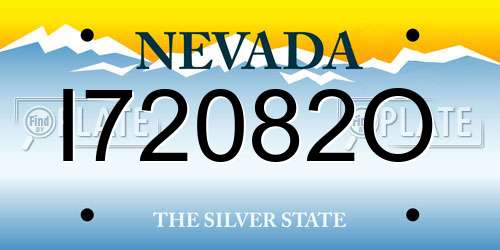 I72082O Nevada License Plate